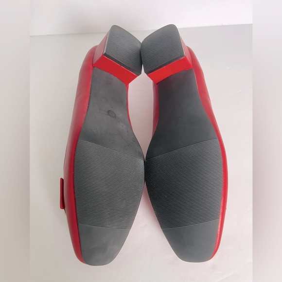 CINAK Shoes Women’s Red Square Toe Block Heel Pumps Size 9 NIB - Picture 4 of 5